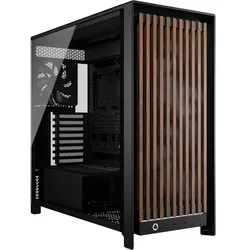 Corsair FRAME 5000D WOOD RS Midi Tower Schwarz, Walnuss