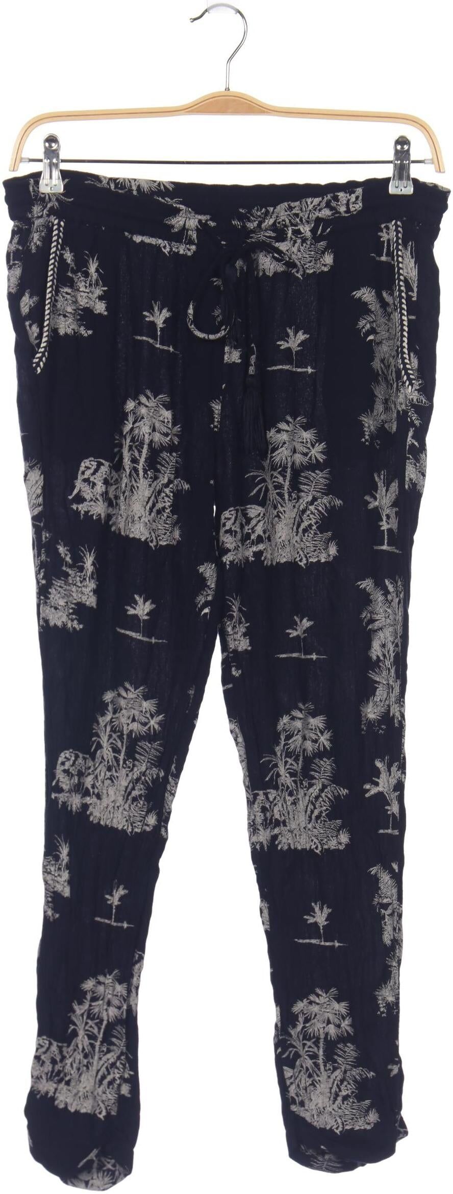 violeta by Mango Damen Stoffhose, Marineblau, Gr. S, Viskose - Second Hand