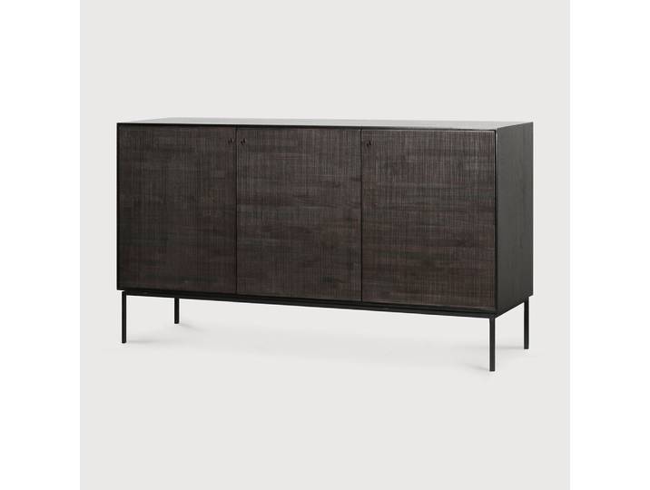 Ethnicraft Grooves Indoor Anrichte Teakholz off Black