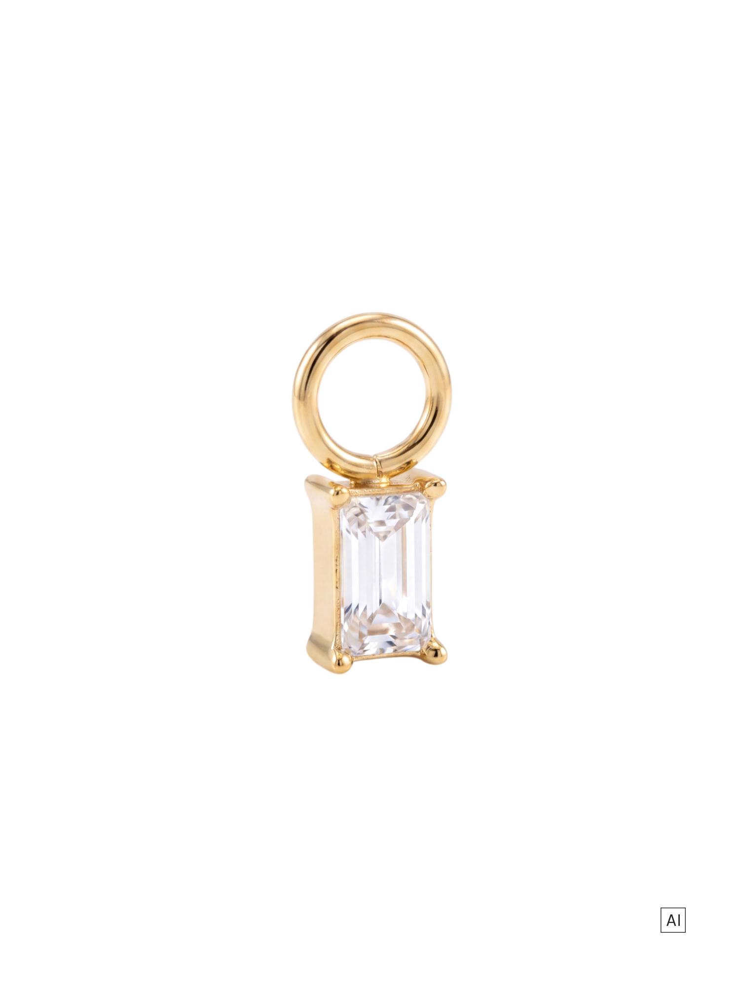 PURELEI Stone White Ohrring-Charm mit Zirkonia Steinen