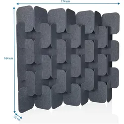 Hjh Office, Trennwand, Flexmiut Plug (174 x 164 cm)