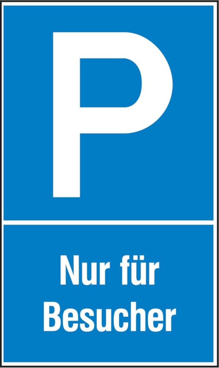 SafetyMarking Parkplatzschild Alu B400xH600 mm Nur für Besucher ; wolk (11.5112)