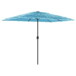 Helloshop26 - Gartenschirm mit Stahlstange 300 x 200 x 250 cm UV-Schutz mit robustem blauem Polyesterbezug