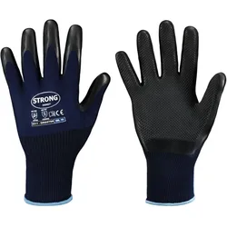 Stronghand, Schutzhandschuhe, Handschuhe GRIDSTER Grösse 10 dunkelblau/schwarz EN 388, EN 407 PSA-Kategorie II (10)