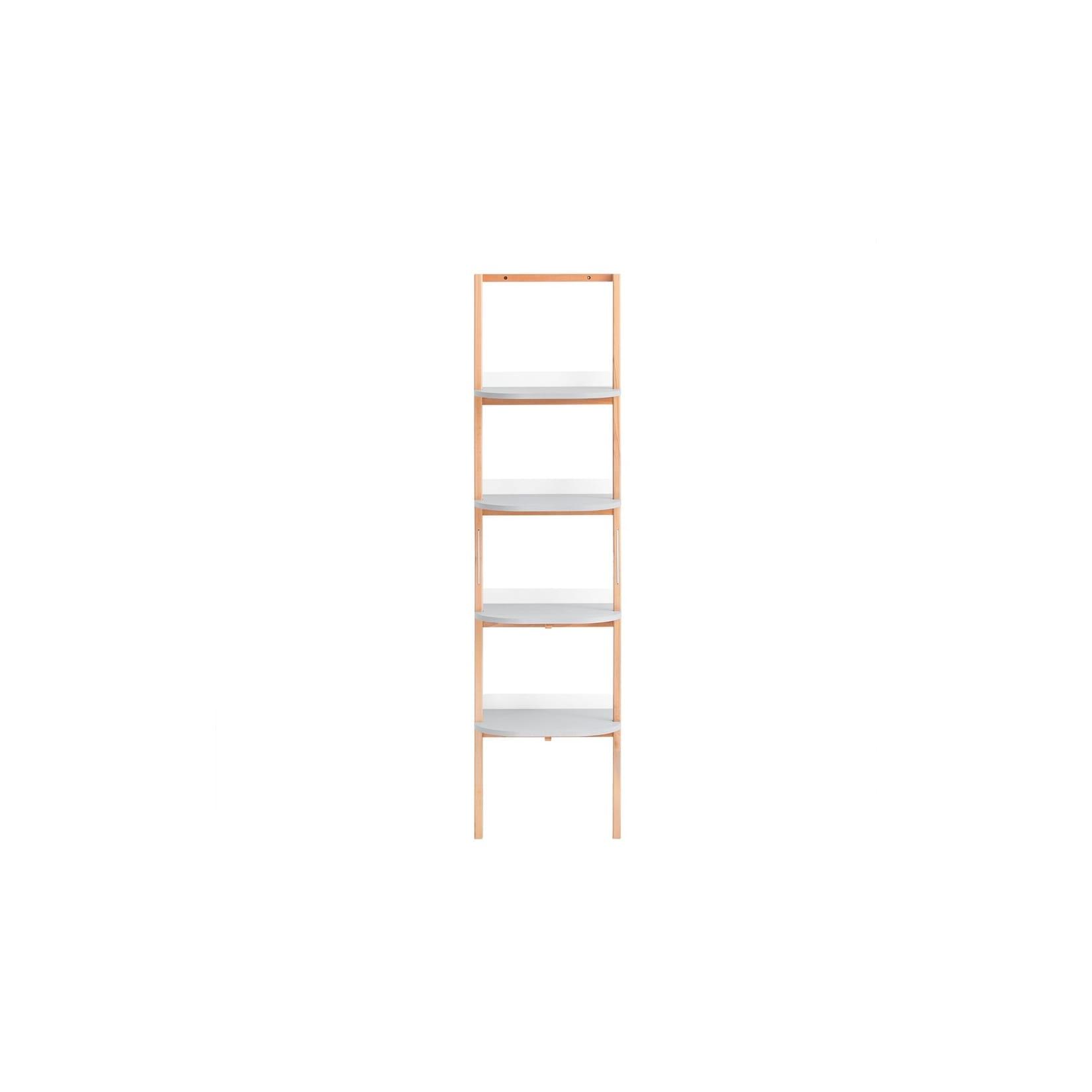 SoBuy Bücherregal mit 4 Fächern Hellgrau 44x38,2x169,3cm Nordisch