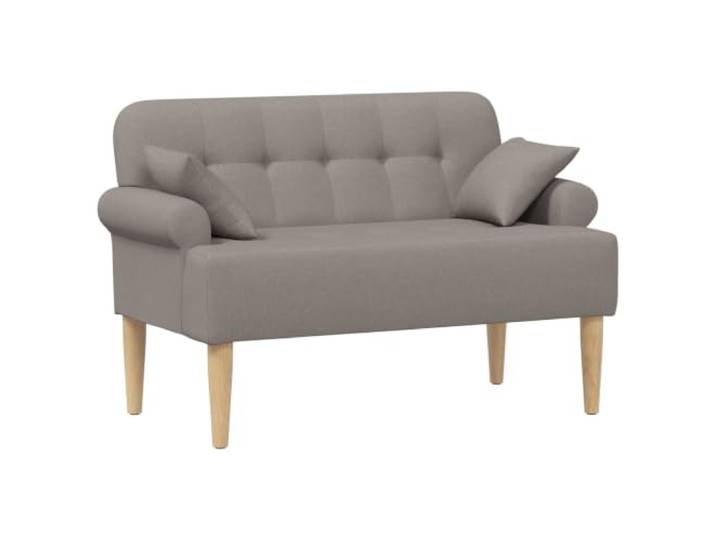 HBBMGYD Sofa Love Seat taupe, Veloursstoff, mit Knöpfen Samt aus 100 % Polyester, gepolstert, gepolsterter Sitz, Rahmen aus laminiertem Holz, Pflege des Staubsaugers