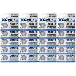20x CR1216 XCell Lithium-Knopfzelle 3V (4x 5er Pack)
