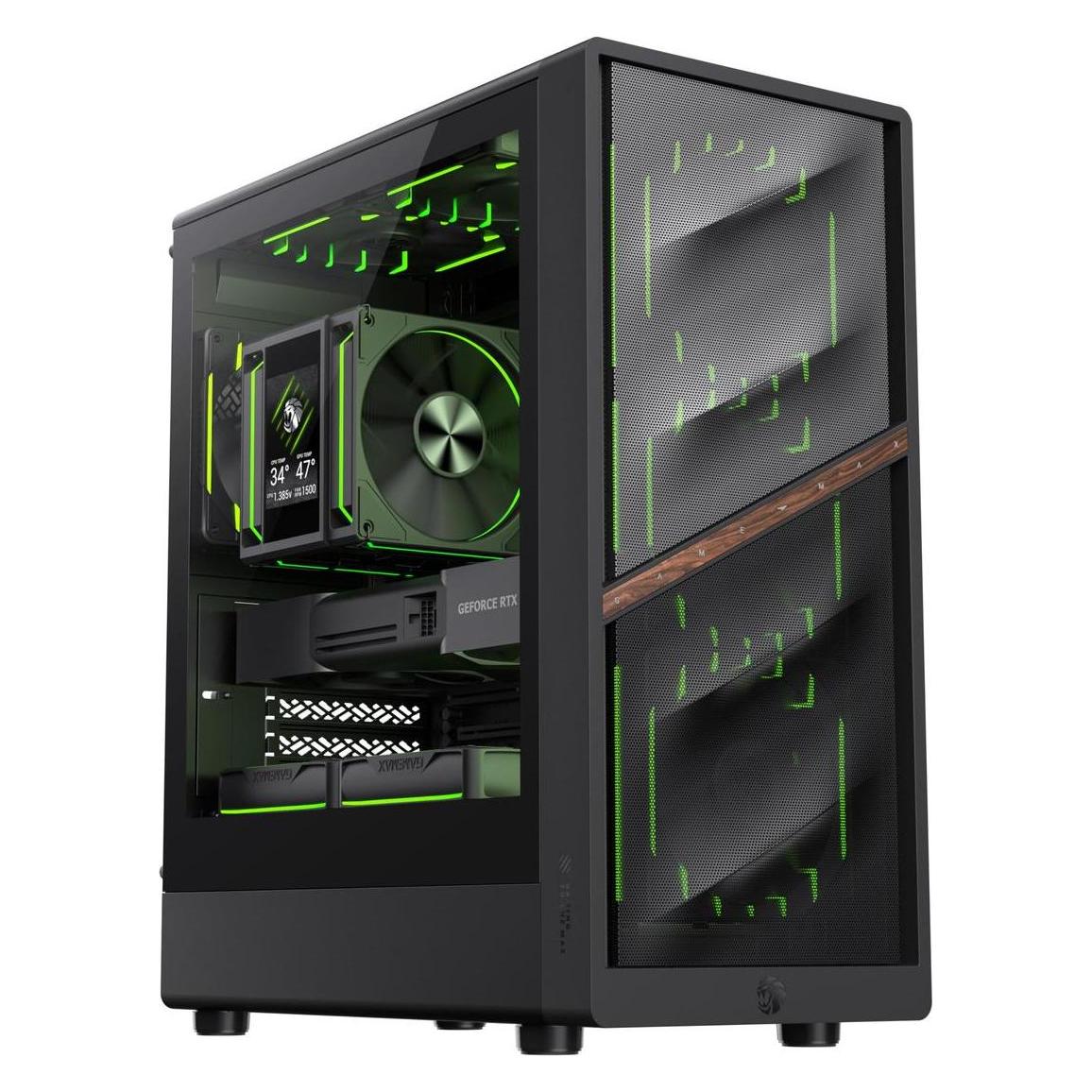 GameMax Boitier Mini Tour Micro ATX Aeris 330 ARGB avec panneau vitré (Noir) (ITX, mATX) (1117-3709R0001)