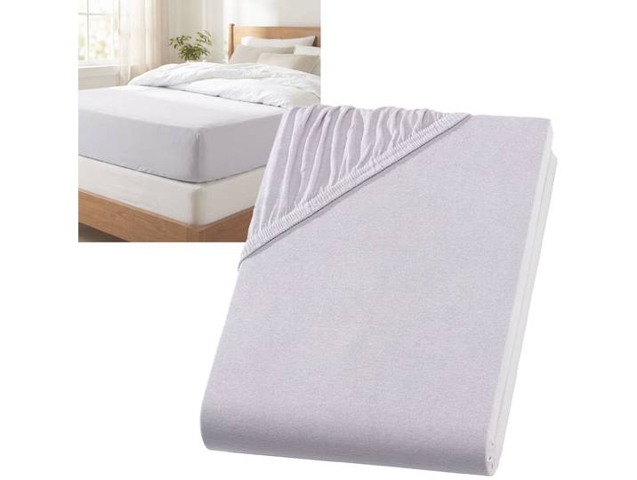 Spannbetttuch für Boxspringbett & Wasserbett, silber, 140-160x220 cm