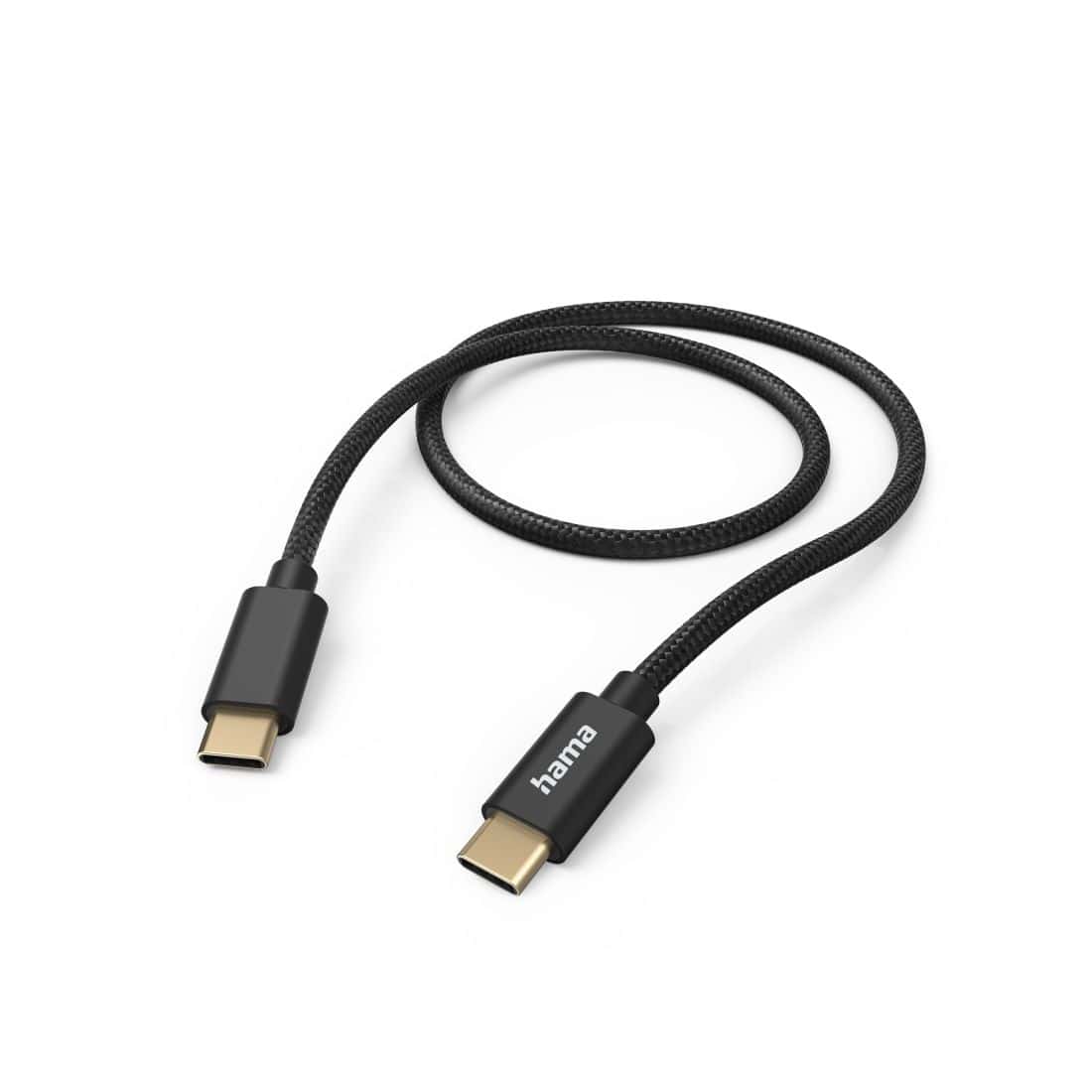 Hama 480 Mbit/s Stecker USB C auf USB C 1,5 m 201547 Fabric (Schwarz) 00201547