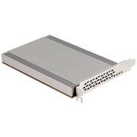 PCI Express x16 Karte auf 4x intern NVMe M.2 Key, Schnittstellenkarte mit Kühlkörper und LED-Anzeige