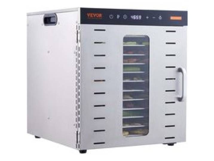 10 Plateaux Inox 1000W et Air 360° Conservation Saine Déshydrateur Électrique pour Fruits Légumes et Viandes Séchées