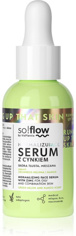 so!flow Normalizing Face Serum With Zinc sérum visage contient du zinc 30 ml