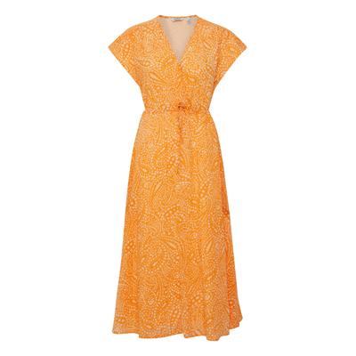 Midikleid B.YOUNG "Damen Kleid BYIMILLA", Damen, Gr. 38, N-Gr, orange (peach cobbler mix), Obermaterial: 100% Baumwolle CO., Kleider Midikleid
