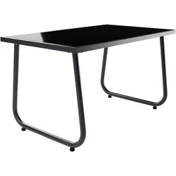 Juskys Gartenmöbelset Genua 4-tlg. – Outdoor Sitzgruppe für Balkon & Garten in Anthrazit - aus Metall