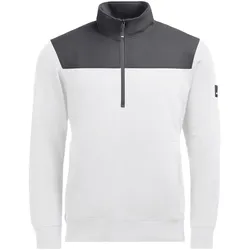 Zip-Sweatshirt "ROB" - 4XL - weiß/anthrazit