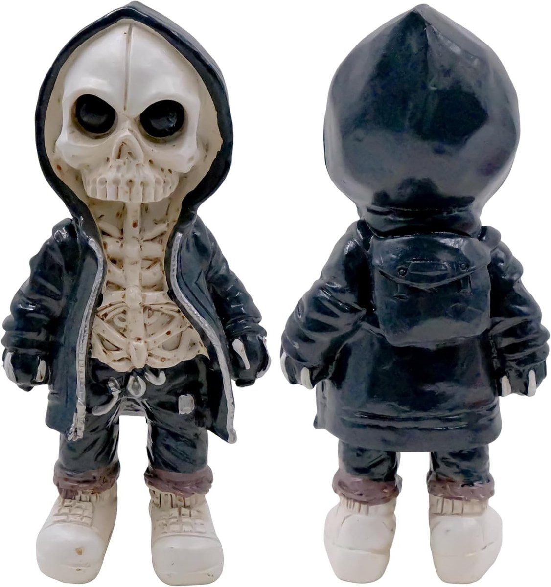 Gothic skeletfiguren en schedel ornamenten voor Halloween decoratie