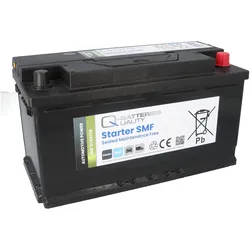 Q-Batteries Starterbatterie 600 83 Q100 12V 100Ah 830A, wartungsfrei