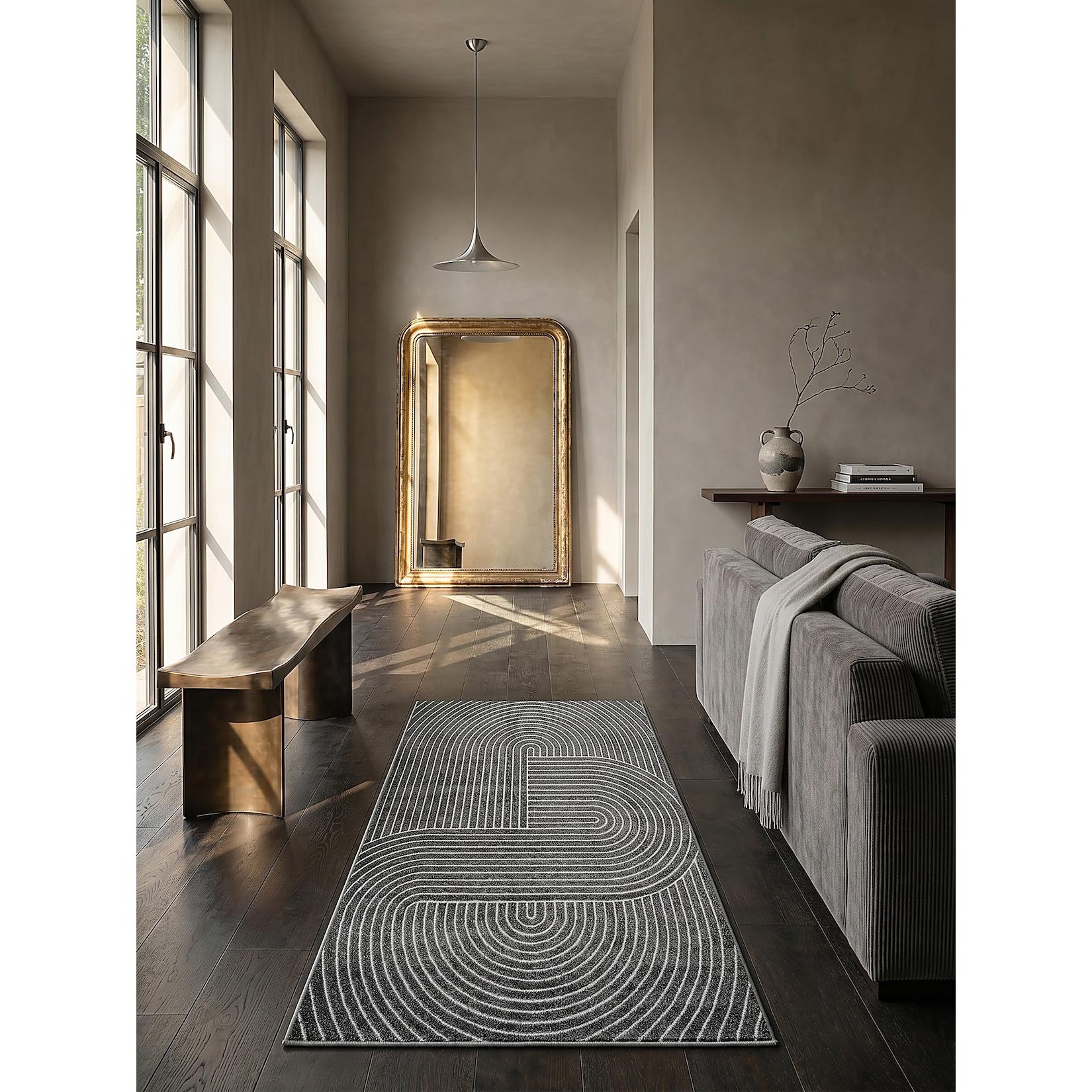 Outdoor-Läufer Niederflor Anthrazit 80x150 cm - MEZEN Kadima Design