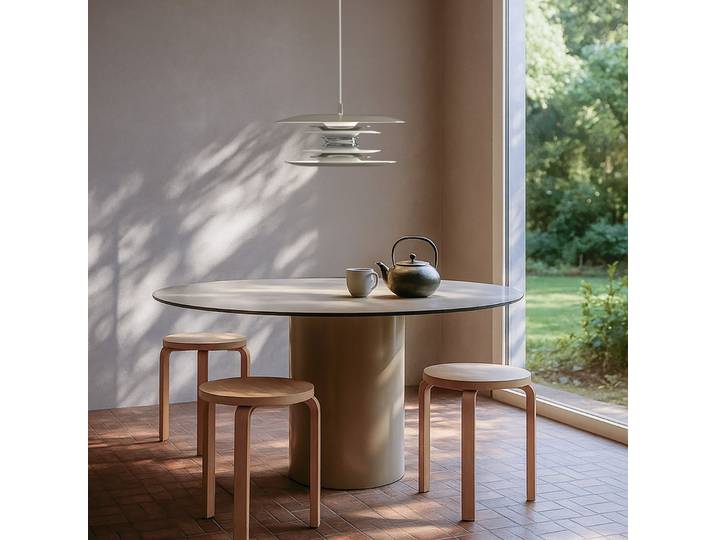 Diablo Pendelleuchte, Ø 40 cm, greige, Metall, E14 - Belid - Wohnzimmer - Design - Einflammig