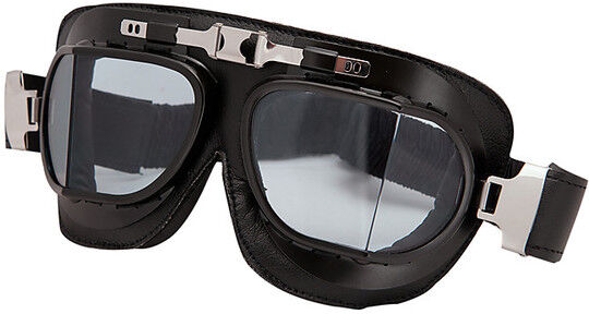 Occhiali Moto Baruffaldi Vintage Vintaco Pelle Nera taglia unica