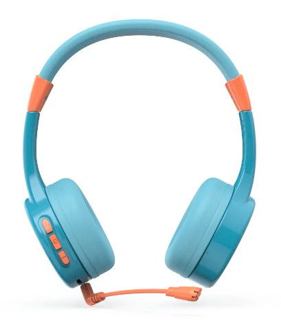 Hama Ohraufliegender Bluetooth Kopfhörer kabellos 48 h Laufzeit USB Typ-C 184182 Teens Guard II (Blau, Orange) 00184182