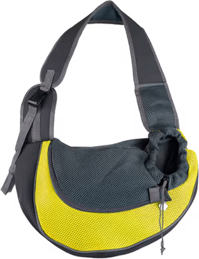 Inspire Curations CozyTrail Mesh Pet Carrier Backpack & Shoulder Sling Bag yellow l