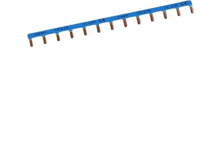 HAGER - Barre de pontage 1P 63A languette 10mm bleu 13M - KB163N
