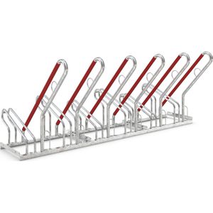 WSM Fahrradständer 2506, Bodenmontage / freistehend, Einstellparker, Breite 210cm, für 6 Fahrräder