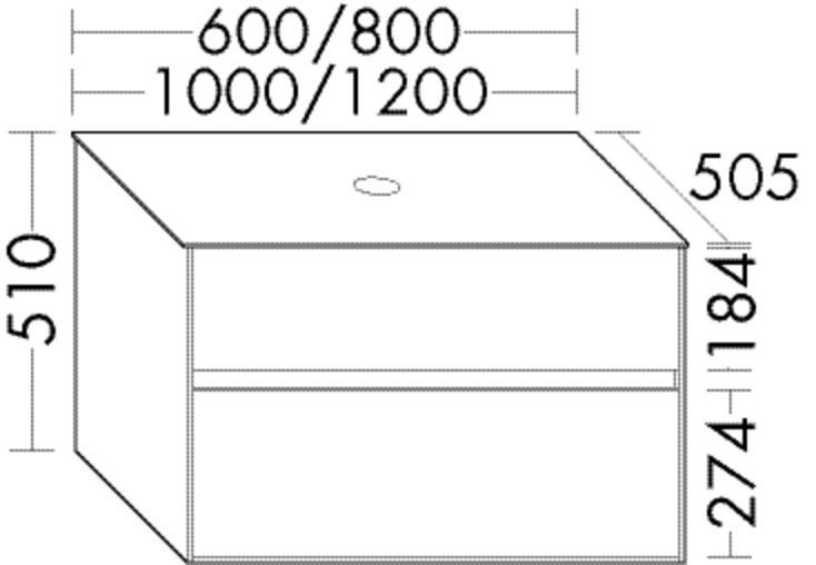 Burgbad Waschtischunterschrank rc40 Schilf Hochglanz/Schilf Matt, SGAX060F4517A0067 SGAX060F4517A0067