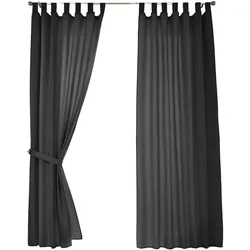 VORHANG 2ER SET POTSDAM HxB 225x140 cm Schwarz