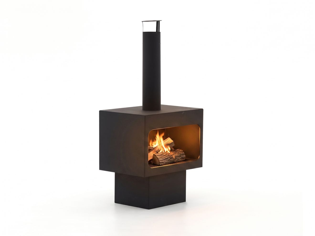 RedFire Jersey Terrashaard en Chiminea van Staal in het Zwart, 56 x 40 cm