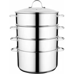 BergHoff stomerset - Roestvrijstaal - Essentials Line, Pfanne + Kochtopf, Silber