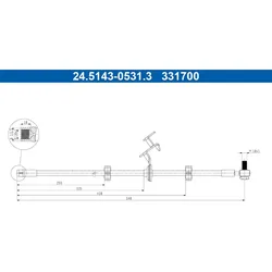 ATE 24.5143-0531.3 Bremsschlauch