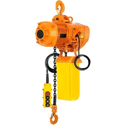 VEVOR Elektrischer Kettenzug, 2200 lbs Tragkraft, 13 ft Hubhöhe, 11 ft/min Geschwindigkeit, 230 V, einphasiger Brückenkran mit G80-Kette, 10,8 ft Kabelfernbedienung für Garage, Geschäft, Hotel, Zuhause