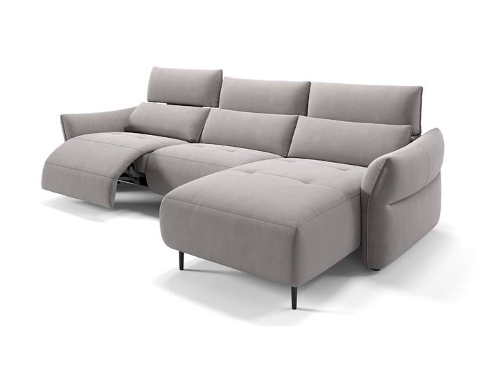 Stoff Ecksofa PERUGIA Eckcouch Relaxgarnitur Funktionssofa Designer Couch