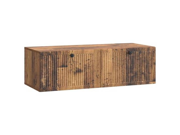 Todiikf Wandmontierter TV-Schrank Altholz 98x41x30cm Holzwerkstoff Schwebendes Hängeboard für Wohnzimmer und Schlafzimmer mit 2 Klapptüren, 60kg Belastbarkeit und ordentlicher Kabelführung.