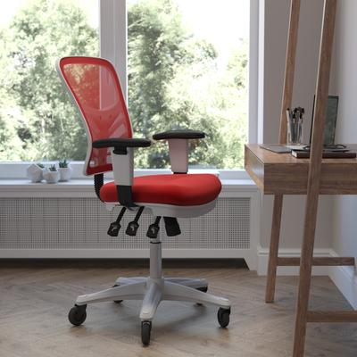 Lancaster Home Mid-Back Ergonomic Multifunction Mesh Chair with Polyurethane Wheels