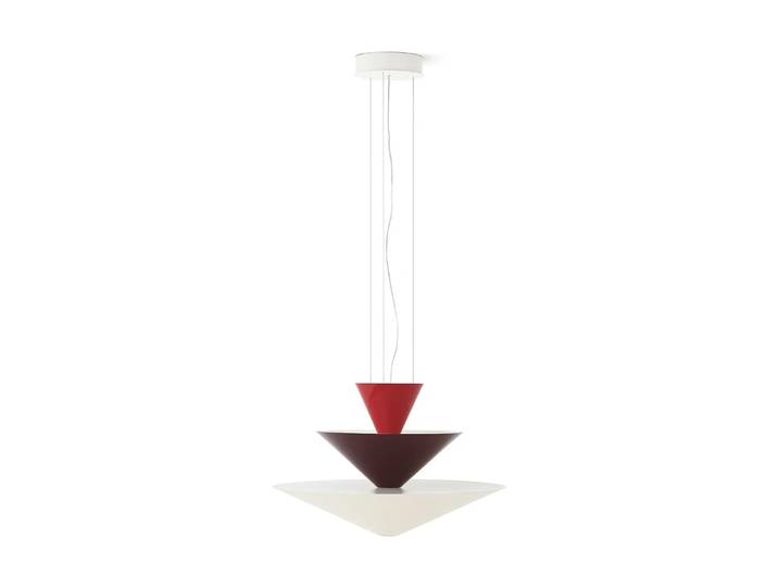 &Tradition Gio LN14 Pendelleuchte Ø60 cm Vermilion red-d. burgundy-ecru