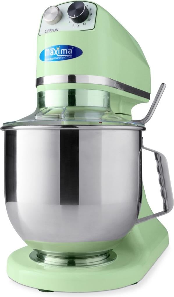 Maxima Gastro planetaire mixer 7 liter groen - Geschikt voor tot 2 kg deeg