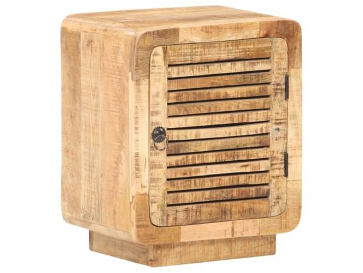 vidaXL Raues Mangoholz Nachttisch Rustikal Nachtschrank Nachtkonsole Nachtkommode Schlafzimmer Kommode Schrank Beistelltisch 40x30x50cm