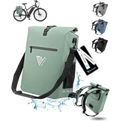 Fahrradtasche mit Rucksackfunktion 25L „MAGNUM“ - Mint - 3 in 1 Fahrradtaschen,Bestseller,oft gekauft