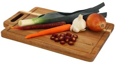 MegaChef 16.5 x 11 Inch Acacia Wood Rectangle Serving Board with Handle