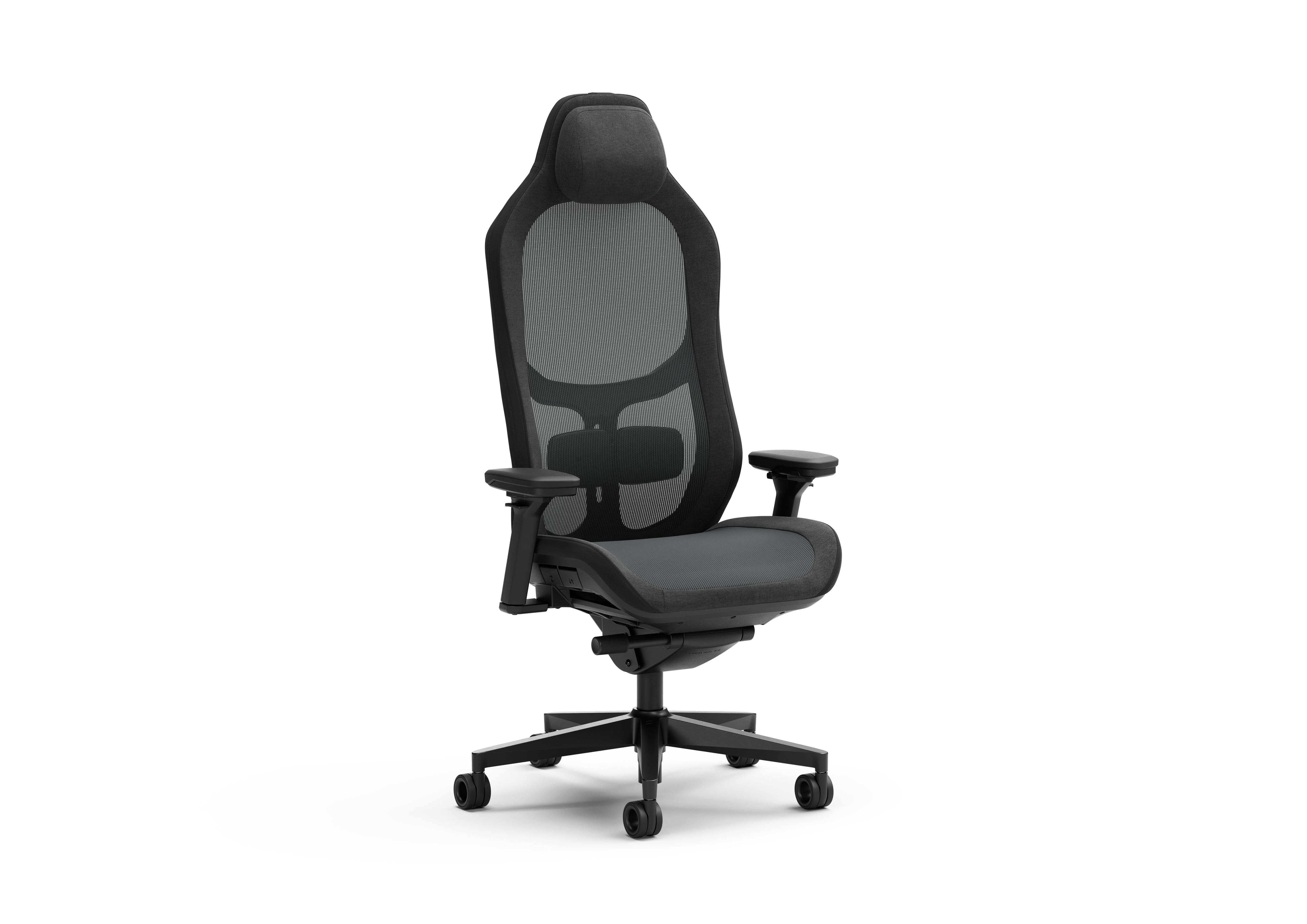 Fractal Refine 2 Gaming Chair Mesh Dark / Schwarz | Synchro-Tilt Mechanismus, Ruckenlehne mit integrierter Lendenwirbelstütze