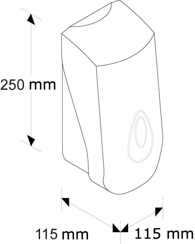 Dávkovač tekutého mýdla MERIDA TOP, 800 ml