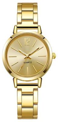Fusion Finds Elegant Women's Gold Watch With Small Dial Ladies Quartz Watch With Luxury Alloy Bracelet gold
