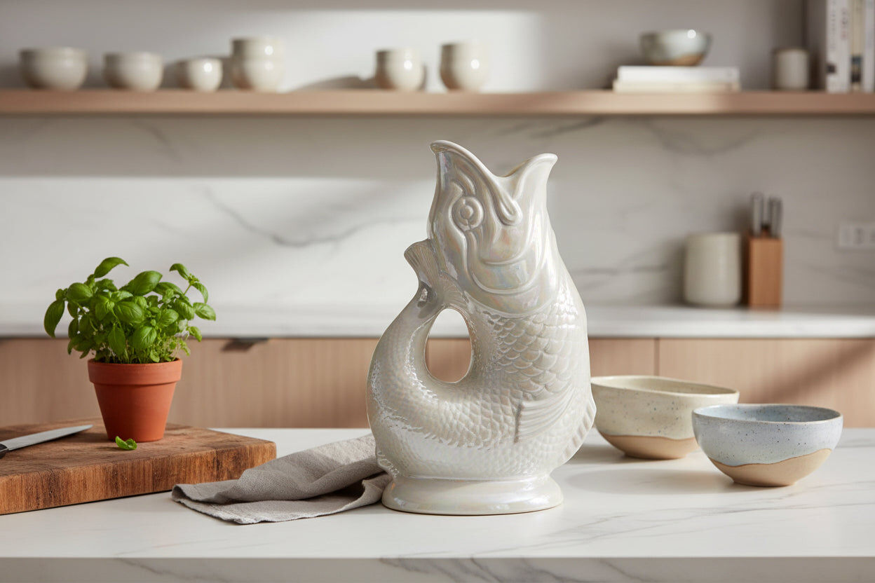 The Original Gluggle Jug Factory - Extra Large - Pearl Lustre