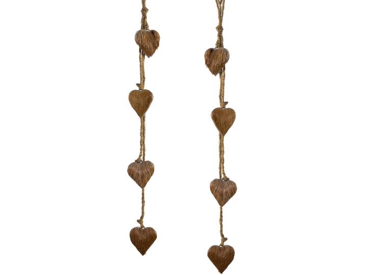 Dekohänger CREATIV DECO Weihnachtsdeko , braun, B:5,5cm H:60cm T:3cm, Holzwerkstoff, Dekohänger, Dekohänger, mit Fell-Applikation