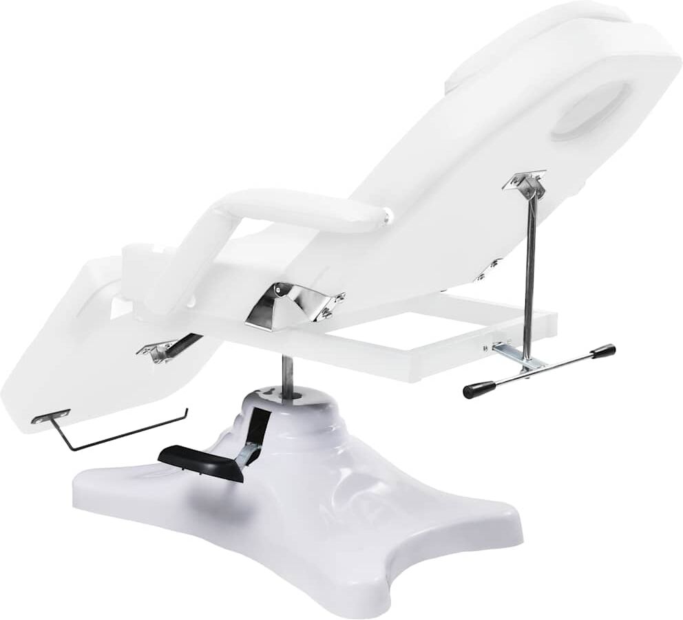 vidaXL Table de massage Blanc 180x62x(86,5-118) cm