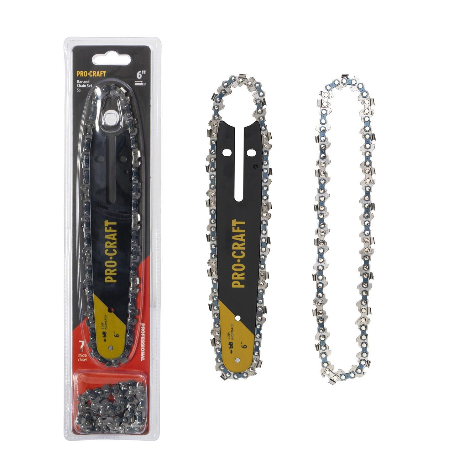 Procraft S6-set met 2x zaagketting 37 TG en 15 cm zaagblad voor PKA32Li
